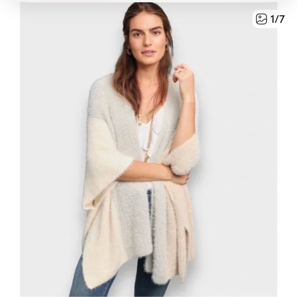 NWOT Anthropologie Saturday Sunday Cozy Eyelash Shawl Cardigan One Size
